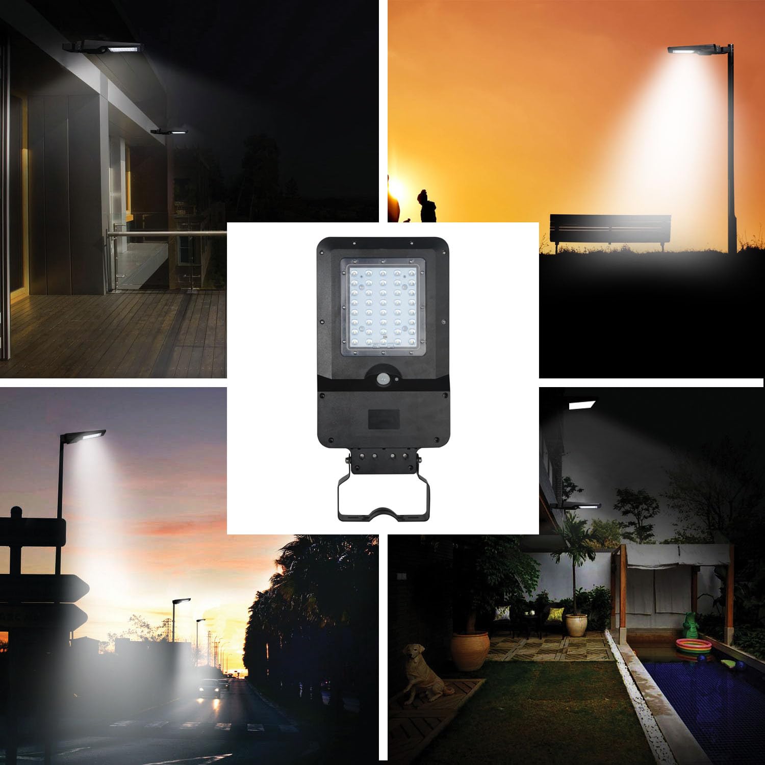 Velamp Cruiser M Lampione solare 25 W – 3000 lm, 40 SMD LED, Sensore di Movimento, Batteria Ricaricabile, IP65, Automazione Notturna – Ideale per Giardini, Parcheggi, Viali