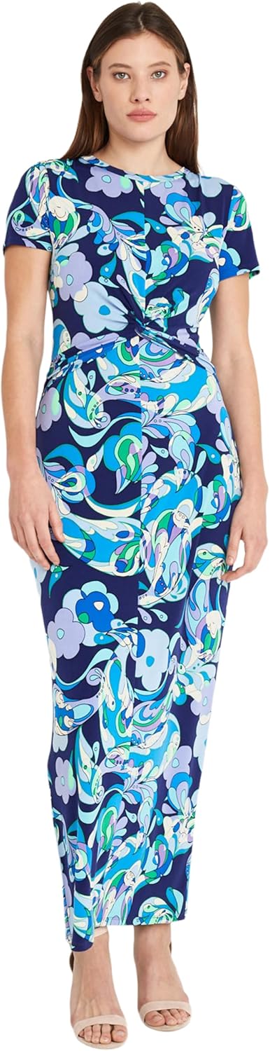 Donna Morgan Womens Twist Detail Maxi Dress for Women | Cocktail & Wedding Guest | Casual Dresses for Women