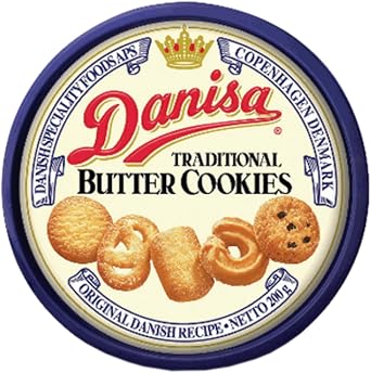Danisa Traditional Butter Cookies 200g   Danish Recipe Assorted Butter Biscuits in Gift Tin | Premium Butter Cookies