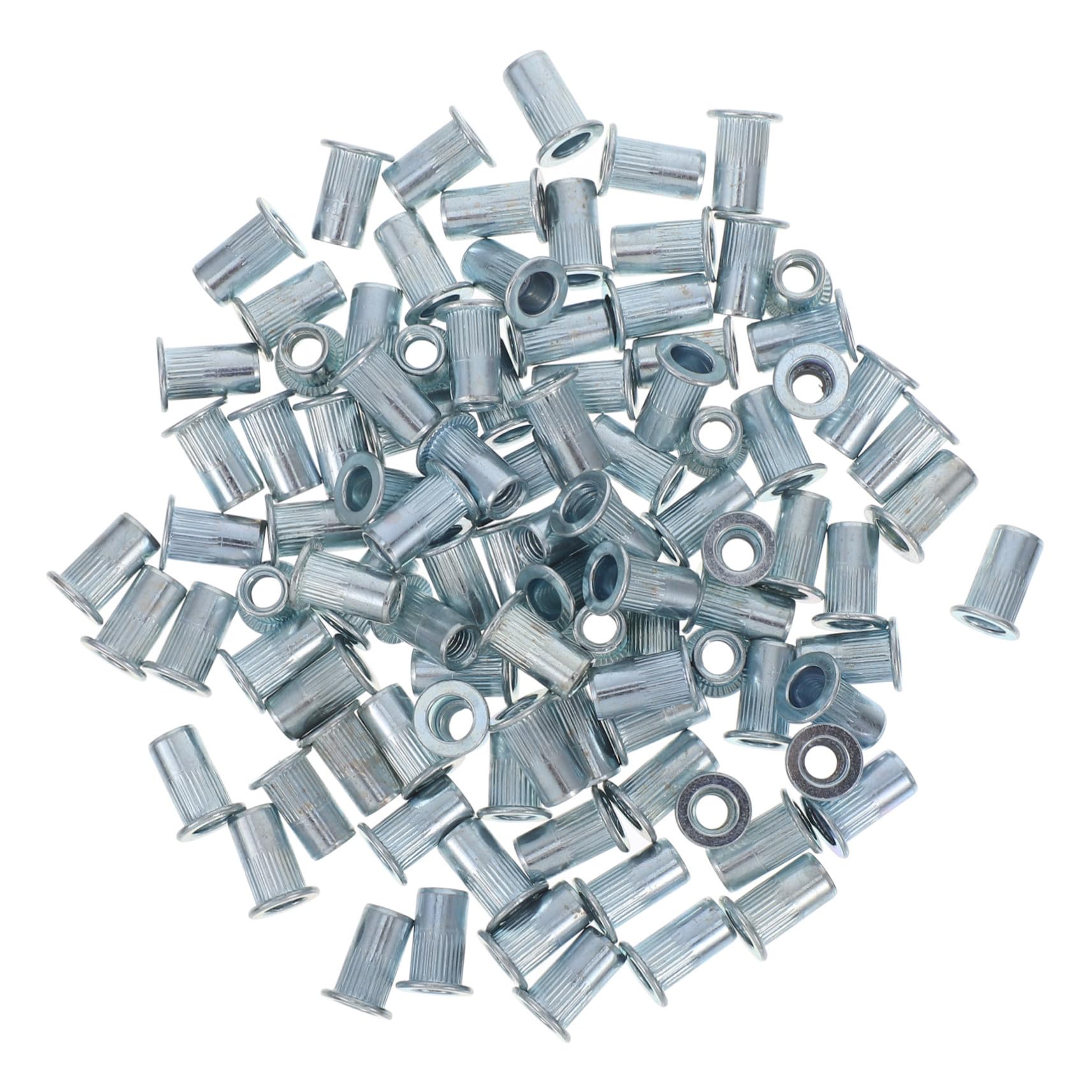 Alipis 100pcs Zinc Alloy Rivet Nut Kit Knurled Nut Design for Easy Installation ()