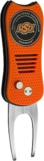 Team Golf NCAA Switchblade Divot Tool with Double-Sided Magnetic Ball Marker, Features Patented Single Prong Design, Causes Less Damage to Greens, Switchblade Mechanism
