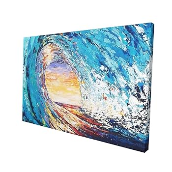 【波の絵 絵画 壁掛け インテリア】 楽天市場】絵画 波(40cm×50cm) 【 海 バリ絵画 壁掛け