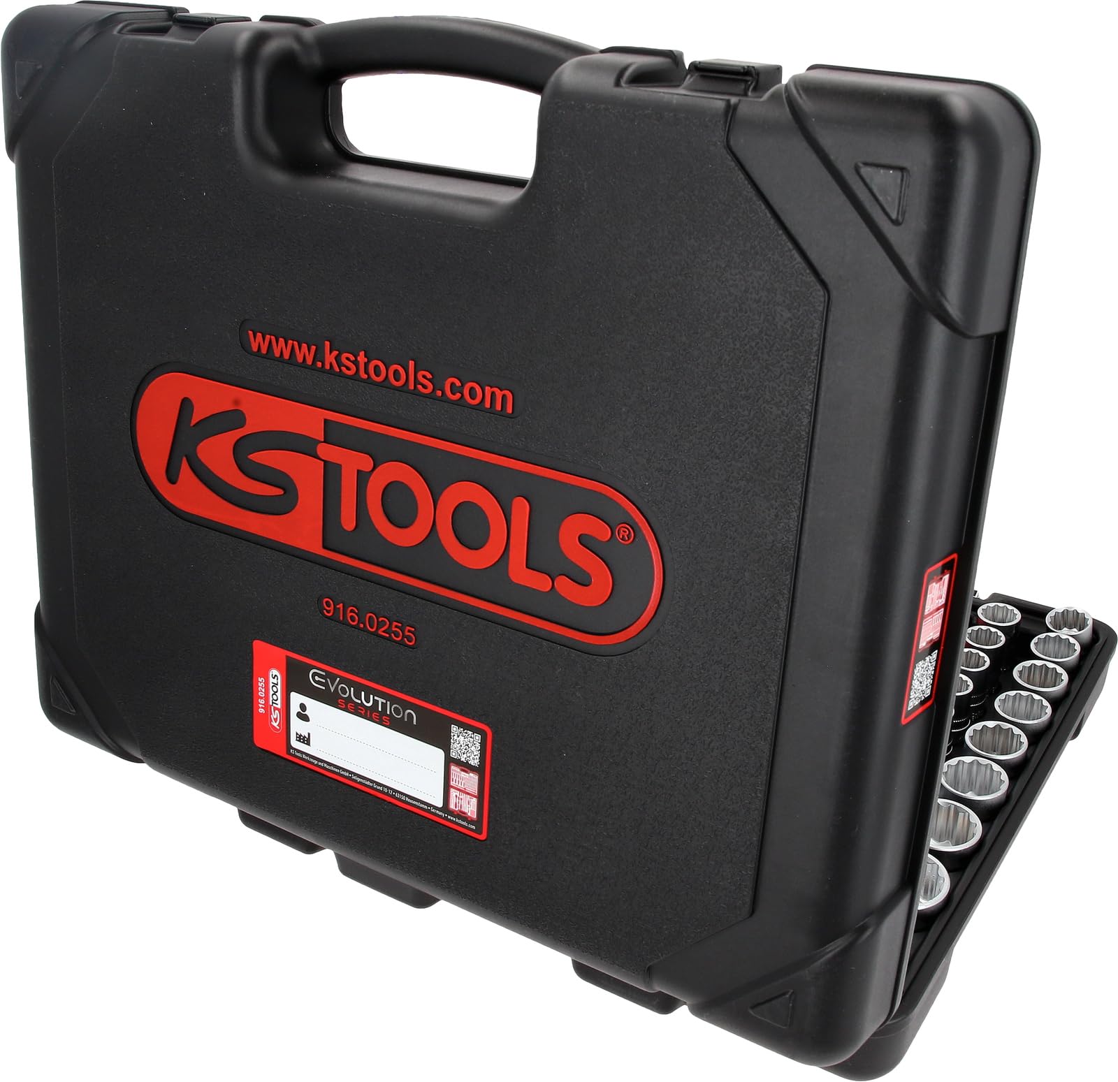 KS Tools 916.0255 1/4"+3/8"+1/2" Steckschlüssel-Satz 12-kant, 255-tlg