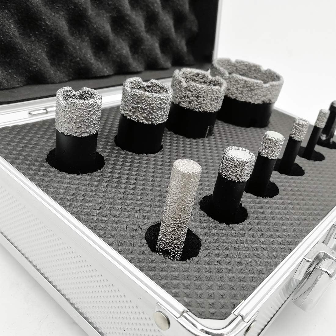 Blасk Frіdау - 50% оƒƒ SHDIATOOL 10-Piece Diamond Hole Saw Kit for Porcelain Tile Ceramic Marble Brick Vacuum Brazed Core Drill Bits Set(A85458K1)