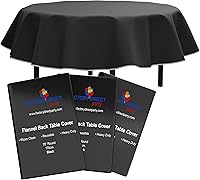 Vista 47 de Manteles de vinilo con reverso de franela, color sólido, calidad premium, impermeables., Plástico, Blanco