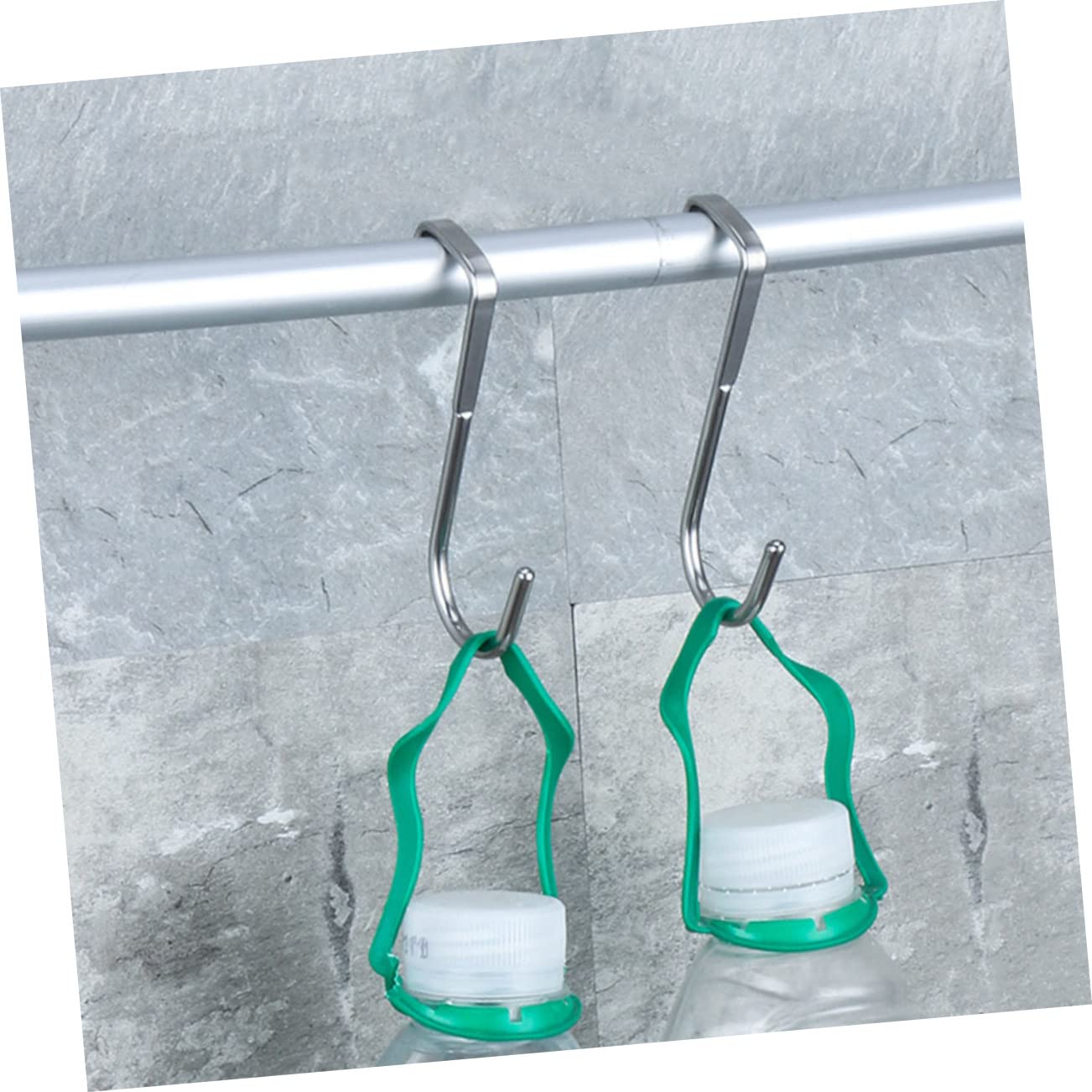 Alipis 12piezas Gancho S-shape De Acero Inoxidable Gancho Multiusos Sin Clavos Para Cocina y Baño y Fácil De Instalar