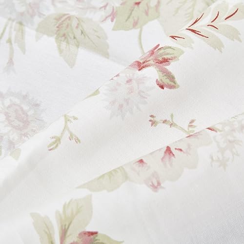 Miniatura 5 de DaDalogy Bedding - Juego de 4 servilletas de algodón suave con diseño botánico de rosas de casa de campo con un toque de menta, preciosa decoración