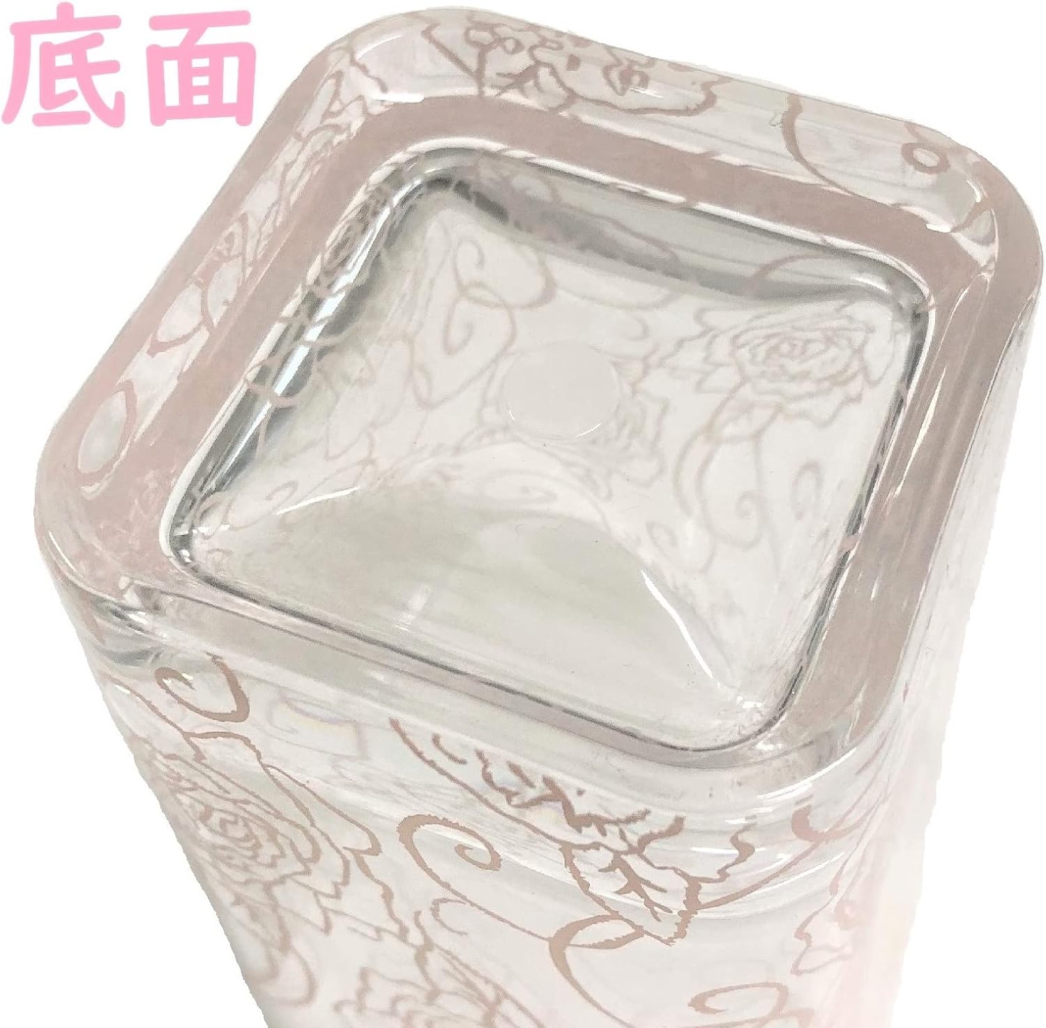 Senko 51849 Clear Rose Gargling Cup, Approx. 2.8 x 2.8 x 4.3 inches (7.2 x 7.2 x 11 cm), Capacity: Approx. 6.8 fl oz (200 ml), Pink, Elegant