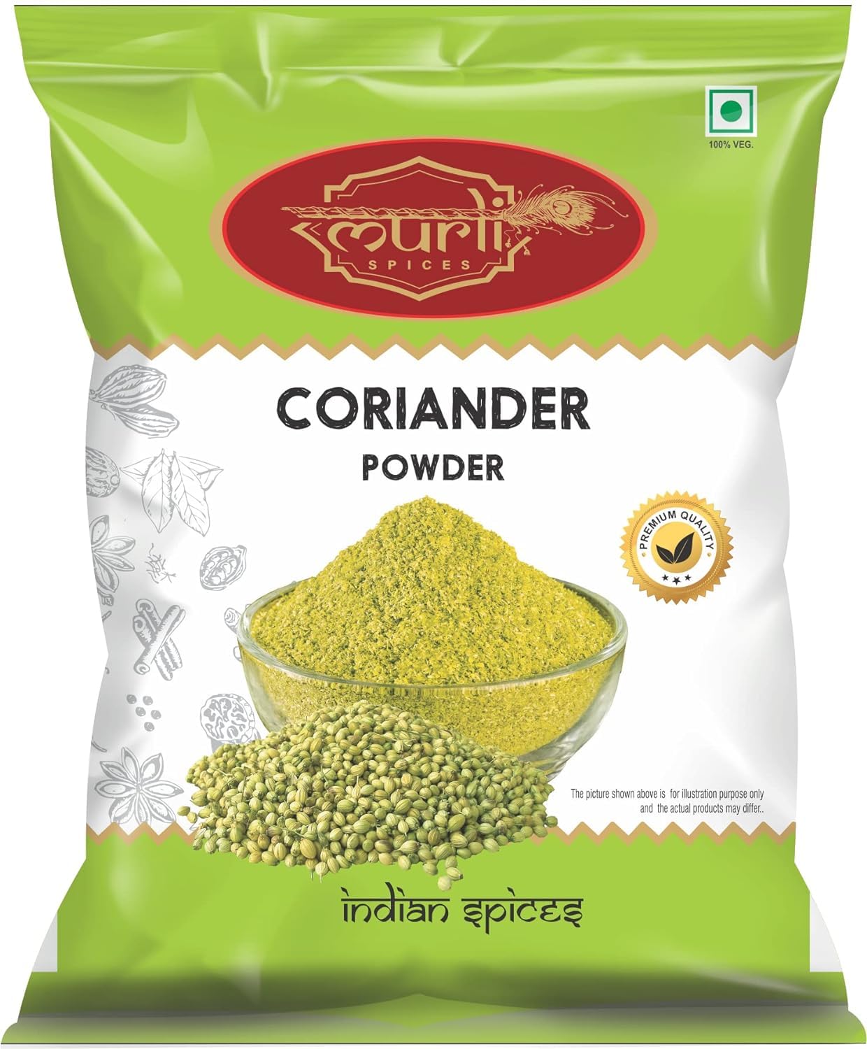 MURLI SPICES Coriander Powder | Indian Spices & Masala | Organic Dhaniya Powder | Suitable for All Your Cooking Needs | No Added Colour and Preservatives - 200X5 (Pack 5) (B0C4HHZHJN) Amazon Price History, Amazon Price Tracker