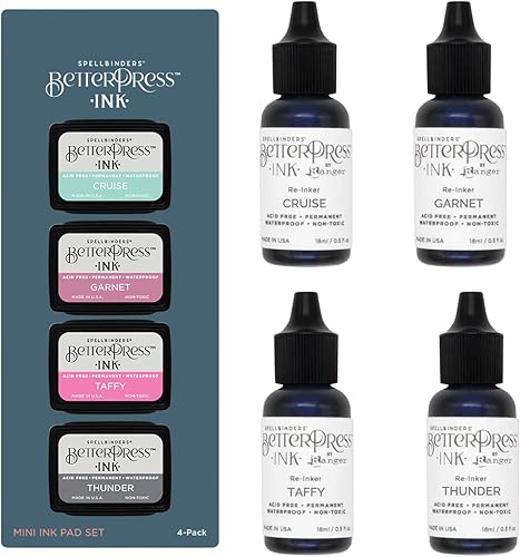 Miniatura 8 de Spellbinders BetterPress - Paquete de bloc de tinta y reinkers (Desert Sunset)