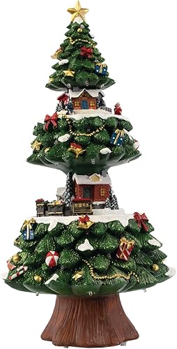 Miniatura 21 de Pueblo Navideño Animado de Santa en Fuga | Accesorios de Casa Navideña Colección Figuritas para Decoraciones y Regalo | Movimiento y Sonido con