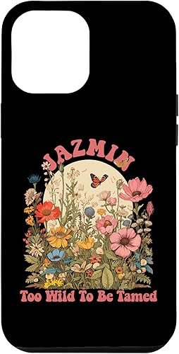 Miniatura 10 de iPhone 14 Pro JAZMIN Name Cute Retro Girls Wildflower JAZMIN Name Case