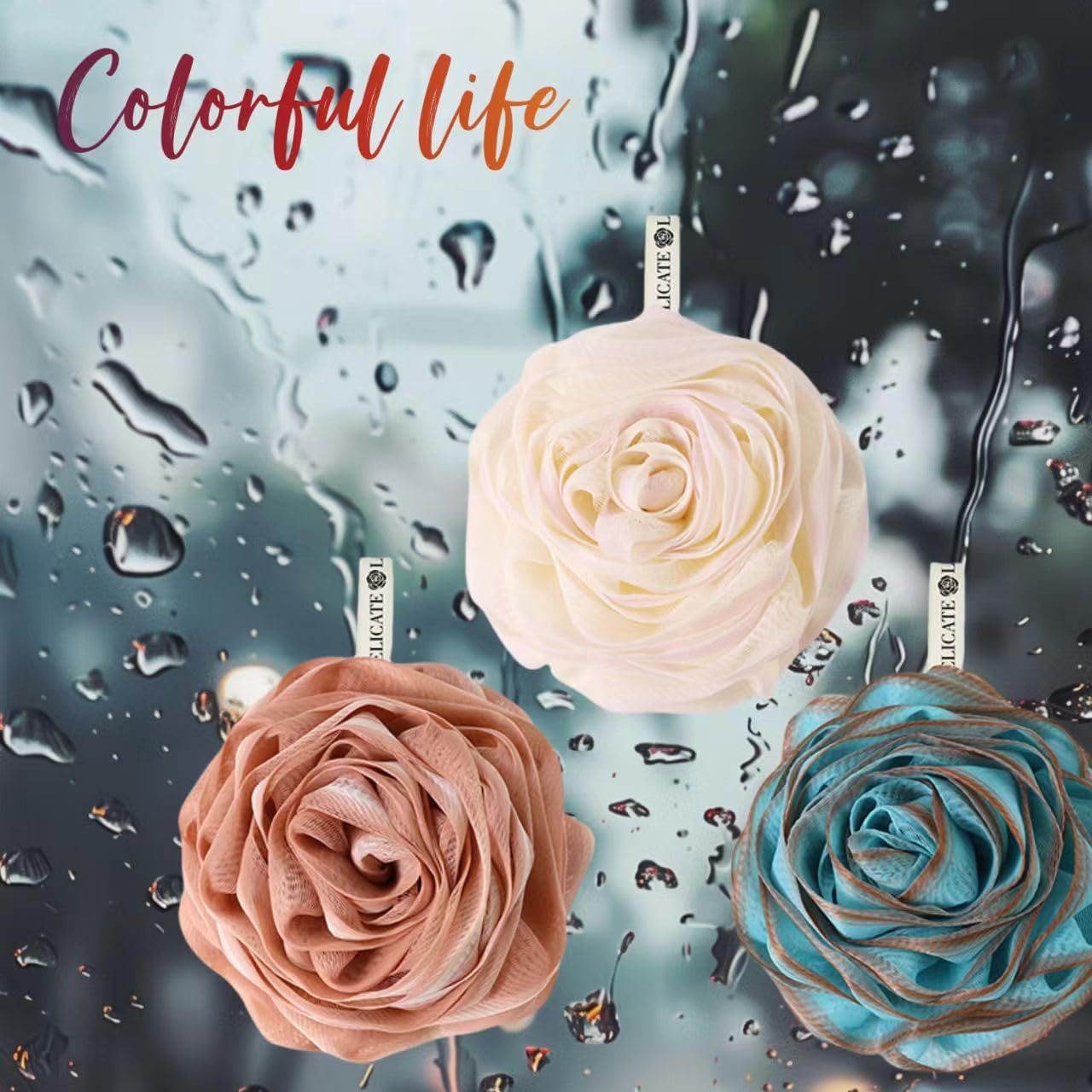 Loofah-Bath-Sponge-Extra Large-75g, Shower Body Wash for Women, Soft Mesh Color Puff, Stylish Gift Box, Cleansing Body Scrubber for Women: Skin Soothing Exfoliation - Image 5