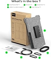 Vista 8 de BigBlue Portable 35W Solar Panel Charger with Fast Charging USB-A and PD 25W USB-C for Camping Backpacking, 1.54 lbs, IP68 Waterproof, Folding Solar