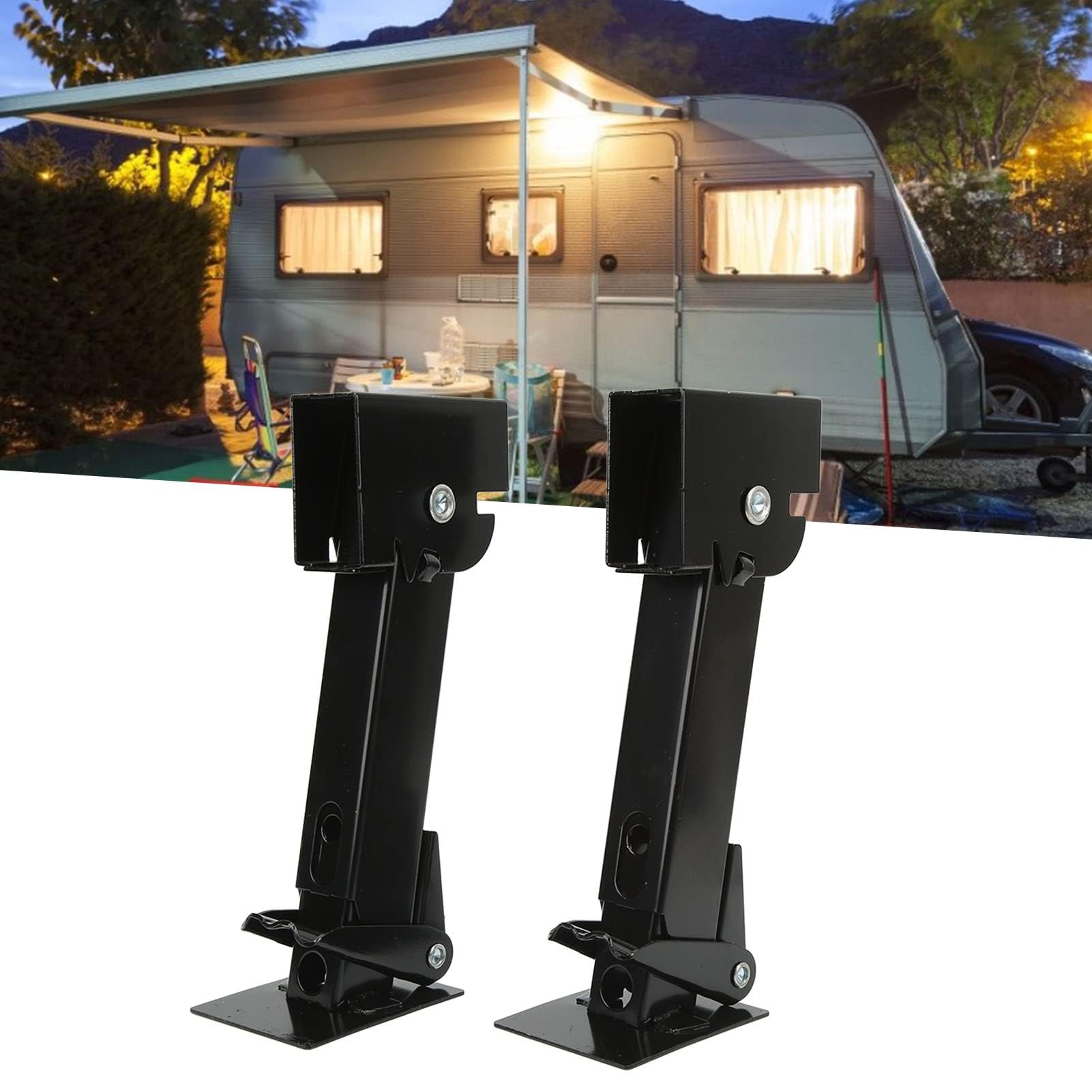 Cocoarm Stabilizzatore per cric, 2 cric telescopico con cerniera, regolabile, supporto stabilizzatore 650 lb, capacità di carico 1000 lb