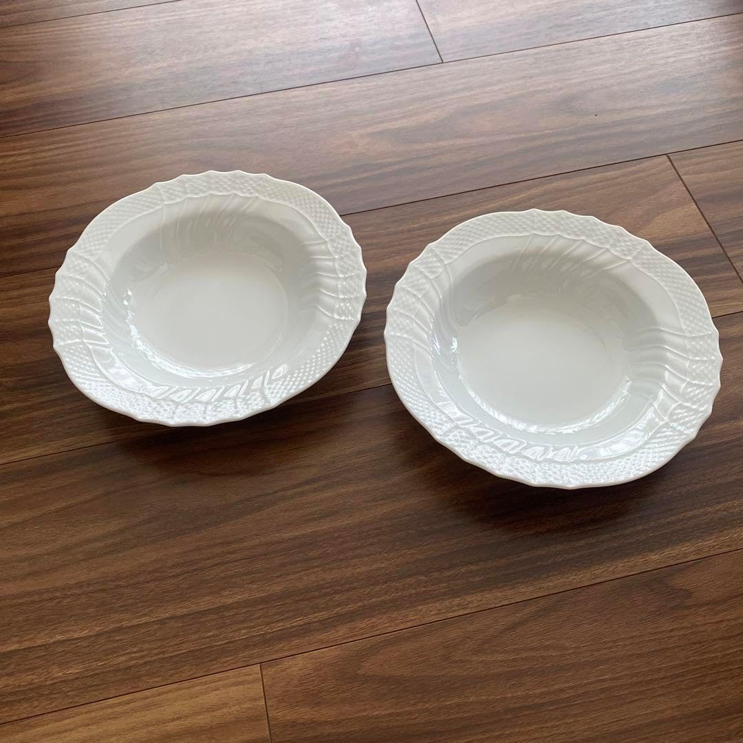 ジノリ ベッキオホワイト パスタ スーププレート 22.5cm 2枚（5枚あり