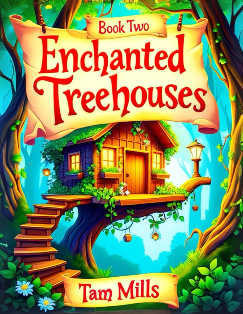 Enchanted Treehouses Volume Two. A variety of unique treehouse scenes designed to enhance your creativity.: Colouring Book for Kids and Adults.