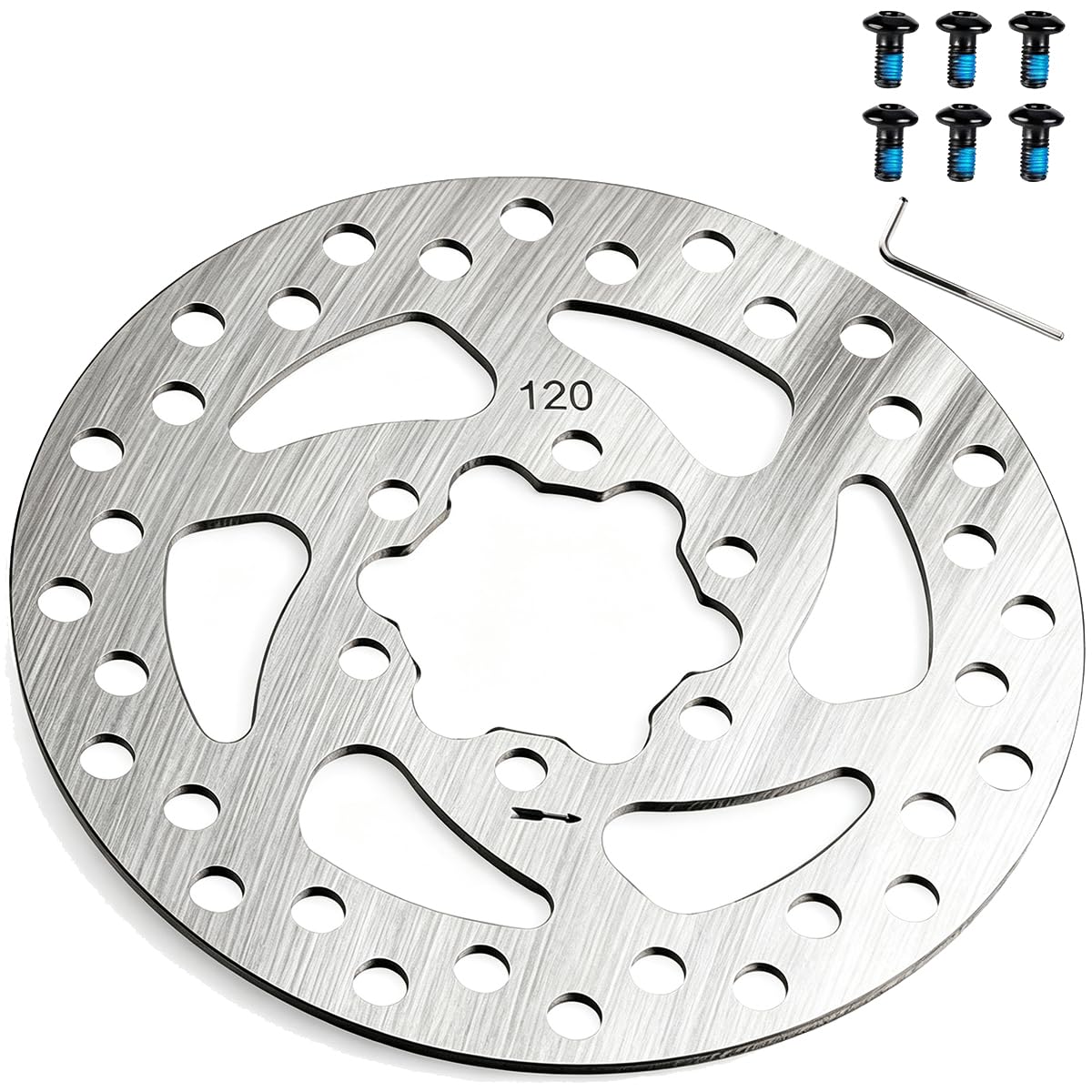 BOLOJAU 120mm Brake Rotor for NIU KQi3 for Segway G3 for Kukirin G2 Pro