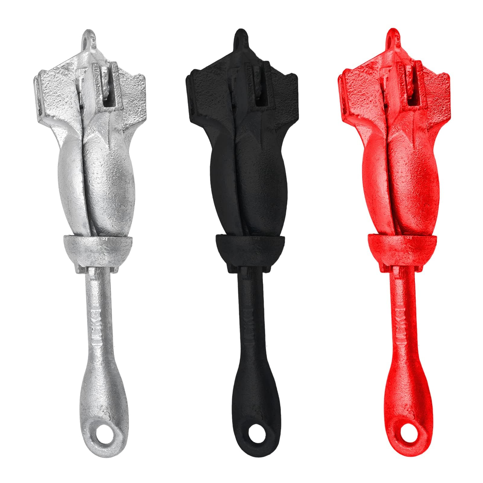 Ancora per Barche, 4 Flukes Ancora Grappino Pieghevole in Aiaio Al Carbonio, Ancora per Ombrello da 1,5 Kg per Barca da Pesca Gommone Canoa Yacht(3.31 lb-D'argento)