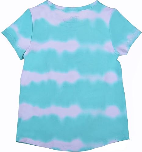 Miniatura 2 de Disney Little Mermaid Ariel and Flounder - Camisa de manga corta para niñas y niños pequeños, color blancoazul