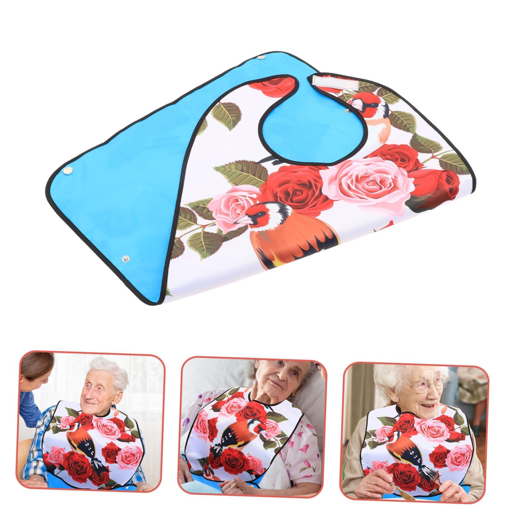 Healeved 3pezzi Bavaglino Riutilizzabile Design Stampato Protezione Per Abbigliamento Anziani e Disabilità Facile Indossare e Rimuovere Per Del Papà