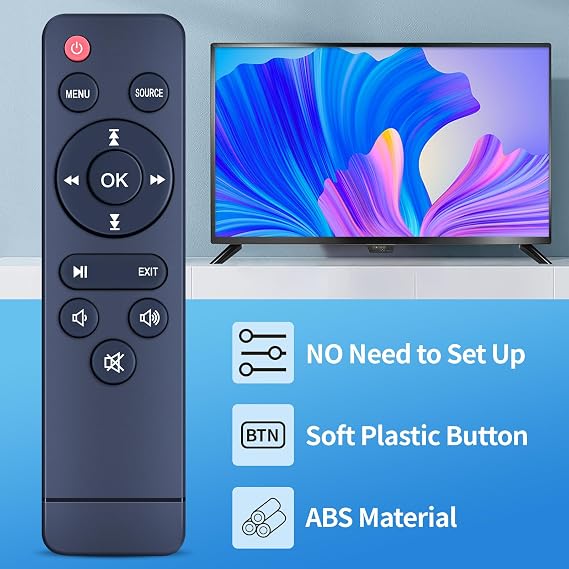 Remote Control Replacement for XuanPad Mini Projector M8-F, for YOOYAA XR11, for PURSHE Projector HI-01