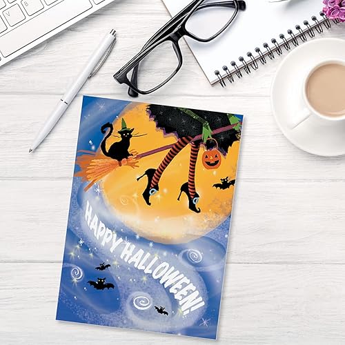 Miniatura 50 de Current Juego de 8 tarjetas de felicitación mágicas de lujo de Halloween – Juego de 8 tarjetas grandes de 5 x 7 pulgadas, paquete variado