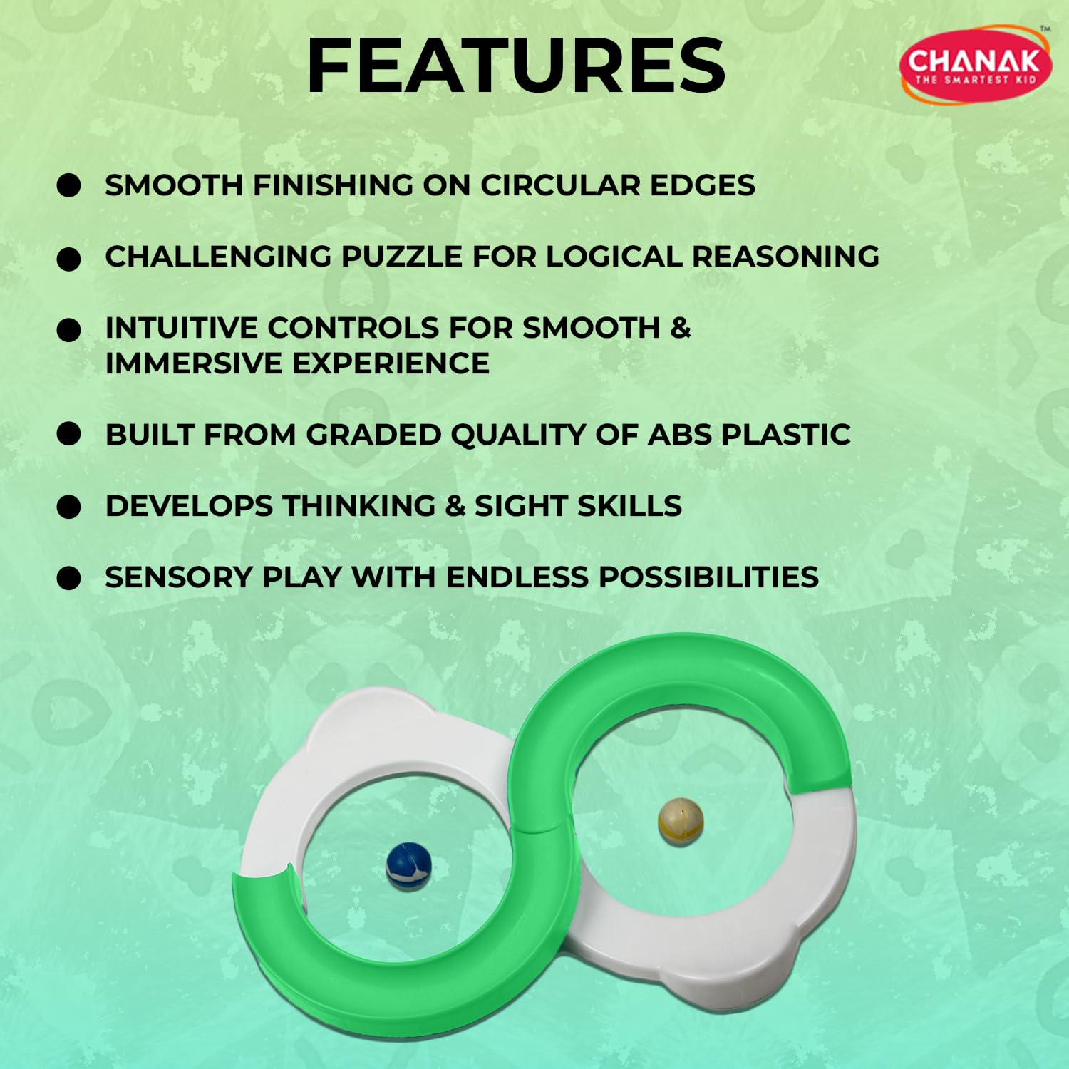 ADITI TOYS Infinite Loop Balancing Toy, Creative Track With 1 Bouncing Ball, 8-Shaped Balancing Loop For Kids Above 3 Year, Bis Approved,Multicolor
