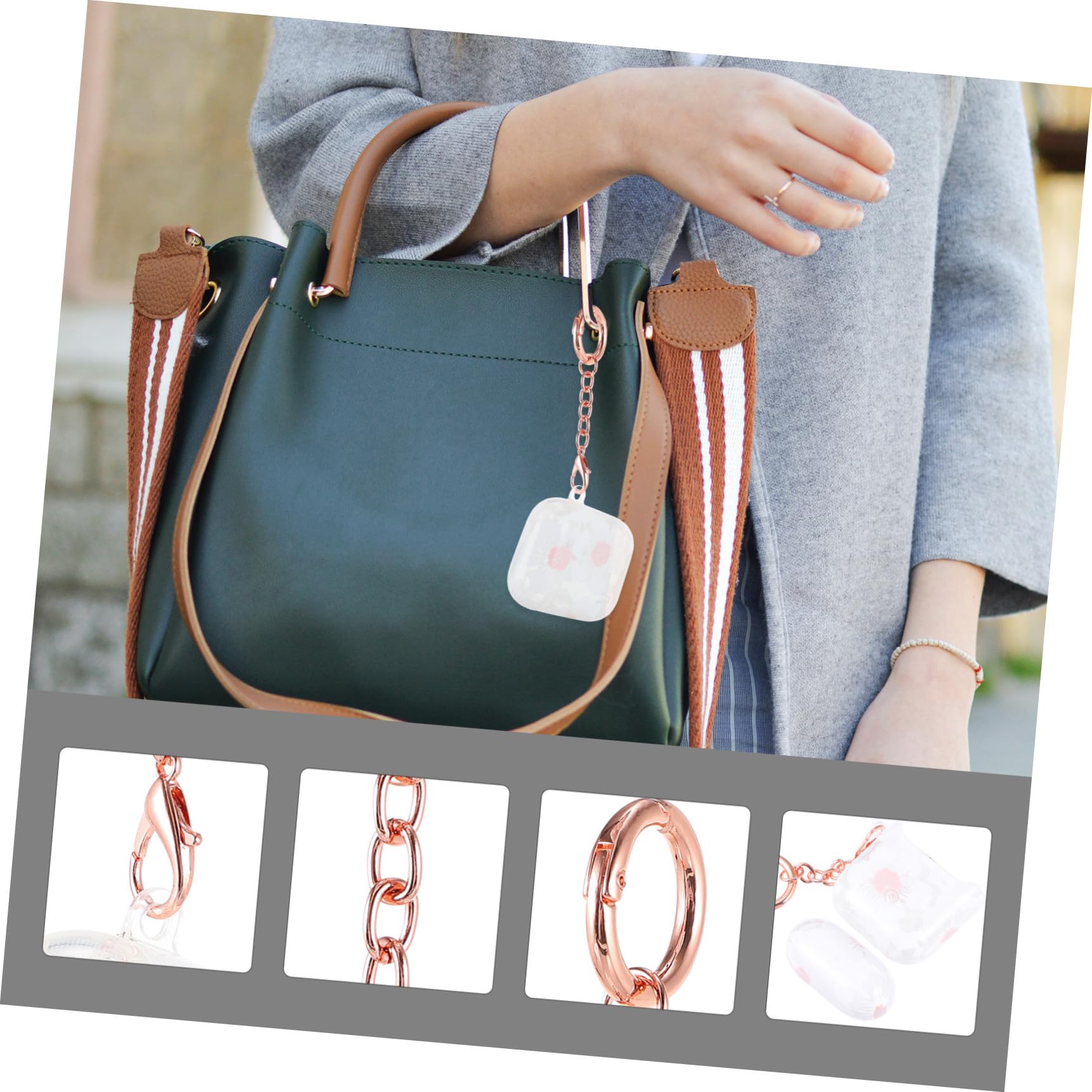 Angoily Estuche para 3 Auriculares con Carcasa Y 1 Funda Protectora. Elegante Estuche para Guardar Auriculares De Forma Segura.