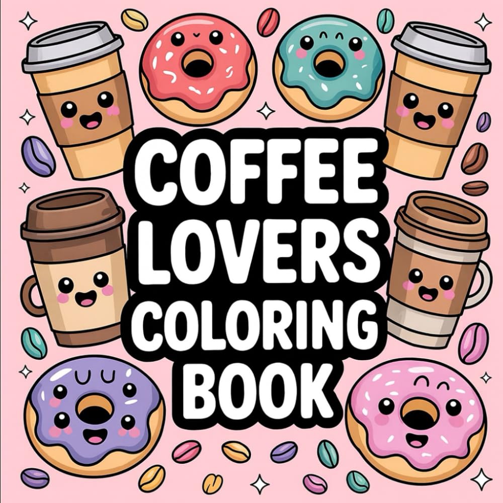 Coffee Lovers Coloring Book: 80 Fun Coloring Pages for Adults and Kids