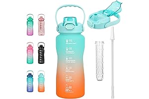 WELTRXE 64oz Water Infuser Bottle with Straw & Time Marker