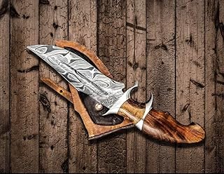 Delta:Hand Made Damascus Bowie knife with Rose Wood Handle-Best For Gift -Best for Camping-Indoor & Outdoor Use Knife (RW002) - Generic