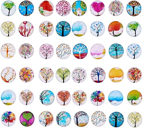 Miniatura 7 de 150 cabujones de cristal de animales de 0.47 pulgadas de 0.47 pulgadas, mitad redondos, pájaro, lobo, mariposa, cabujones de cúpula de vidrio,