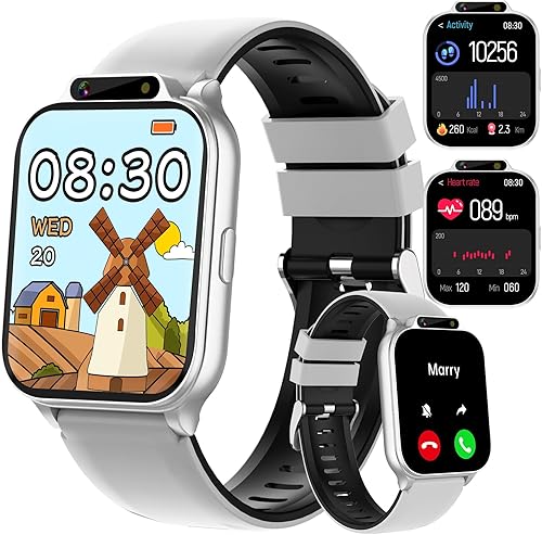 Miniatura 12 de Reloj inteligente para niños de 1.85 pulgadas con rastreador de fitness, modos deportivos impermeables IP68, monitor de frecuencia cardíaca, botón
