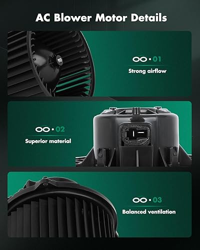 Vista 1370 de SCITOO 700188 Reemplazo del motor del ventilador HVAC con jaula de ventilador para Toyota Tacoma 2005-2015, reemplazo OE - 87103-04043, 87103-04044