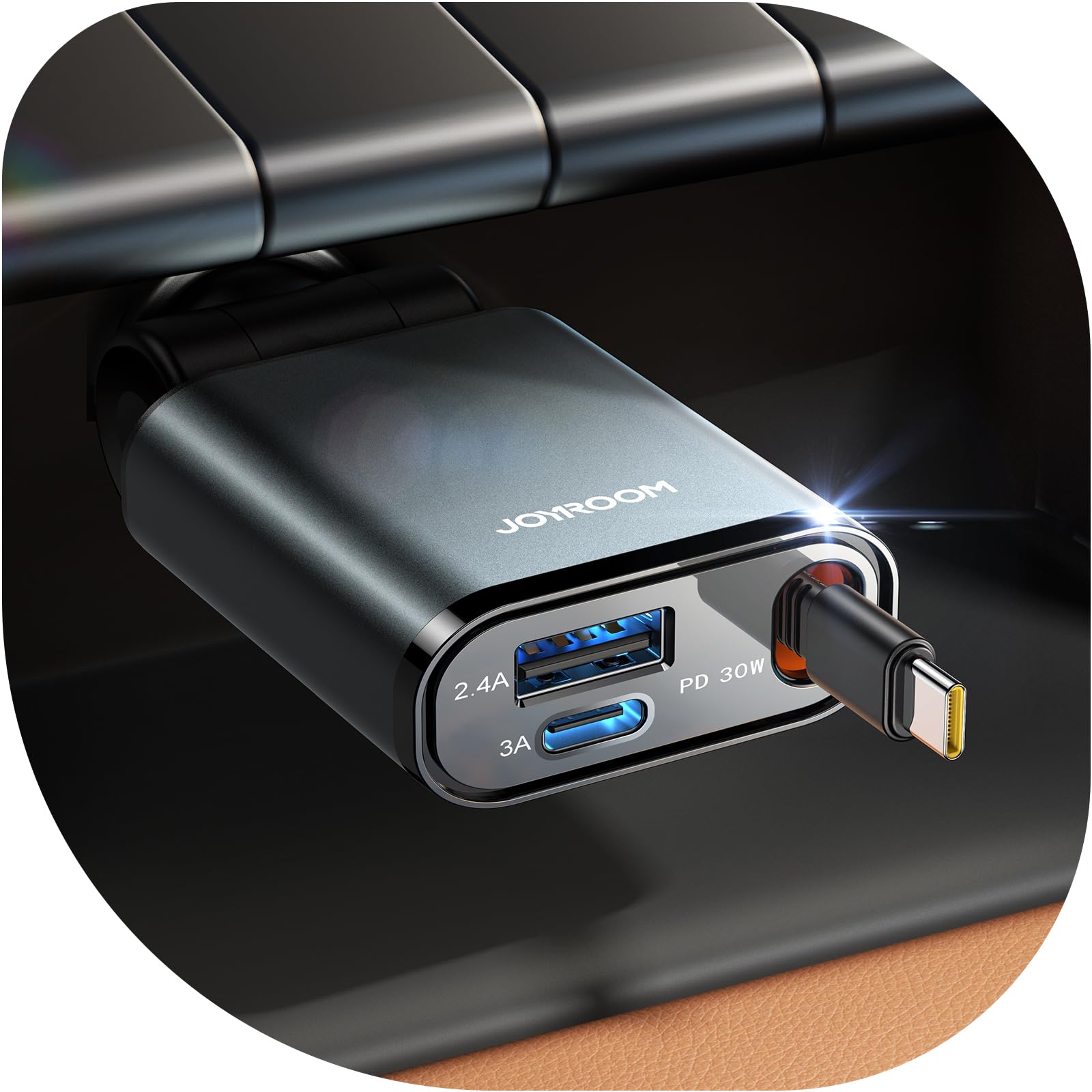 [2025 Ultra-Slim, 75% Less Space] Car Charger for iPhone 16 Pro Fast Charging, Retractable Car Charger USB C 57W Type C Car Adapter Dad Gifts for Fathers Day for iPhone16e 15 Pro Max, Samsung S25/24