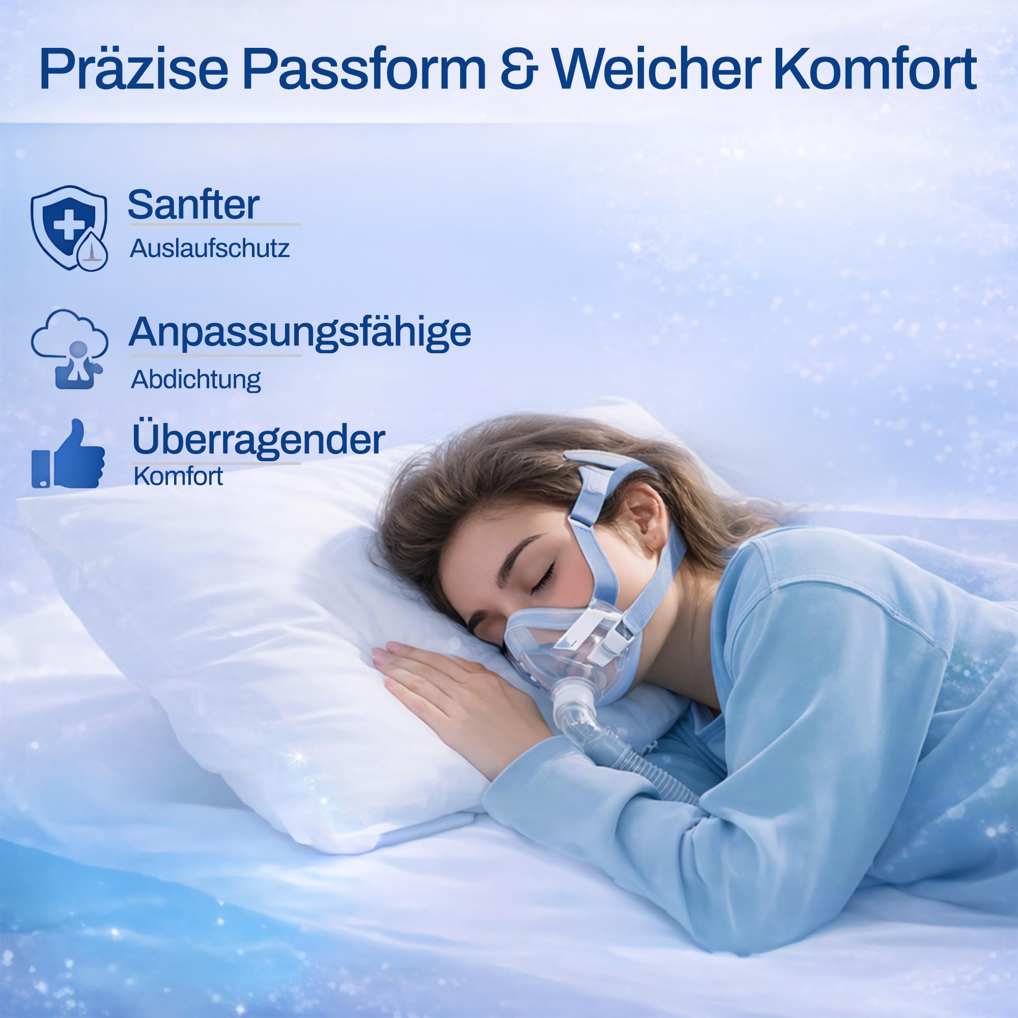 AirTouch F20 Ersatzkissen (Memory-Schaum) – Kompatibel mit F20 Maske – Weiches Maskenzubehör – 2 Packung – Größe Mittel
