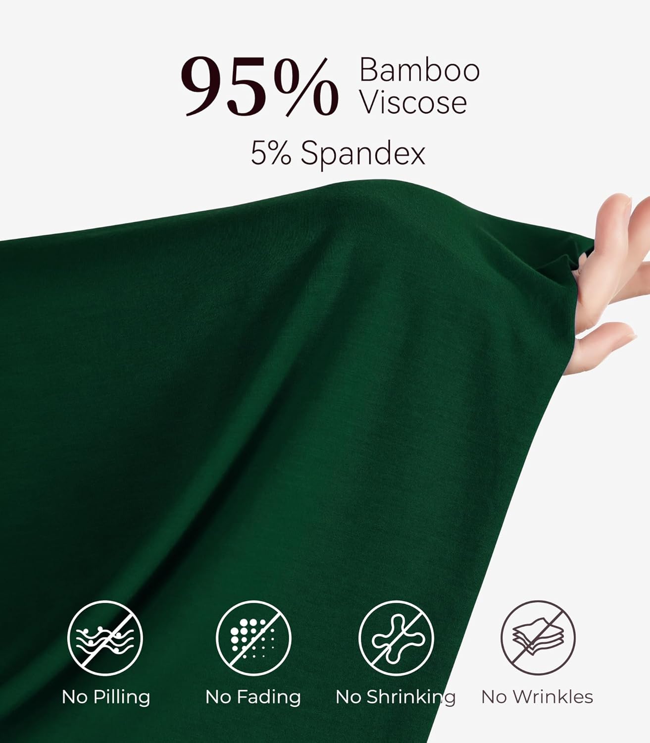 NACHILA Nightgowns for Women-Viscose Made from Bamboo, Short Sleeve Night Gown Cool Night Shirts Pleated Sleepwear - Image 5