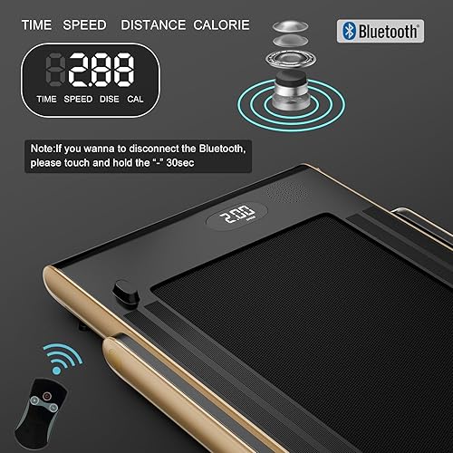 Miniatura 6 de Goplus 2 in 1 Folding Treadmill, 2.25HP Superfit Under Desk Electric Treadmill, Installation-Free with Remote Control, APP Control and LED Display,