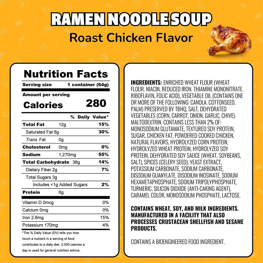 Maruchan Instant Lunch Ramen Noodles, Roast Chicken Flavor – Japanese-Style Instant Noodle Soup, Easy Meal Ready in 3 Minutes – 2.25 Oz., (Pack of 24) image 2