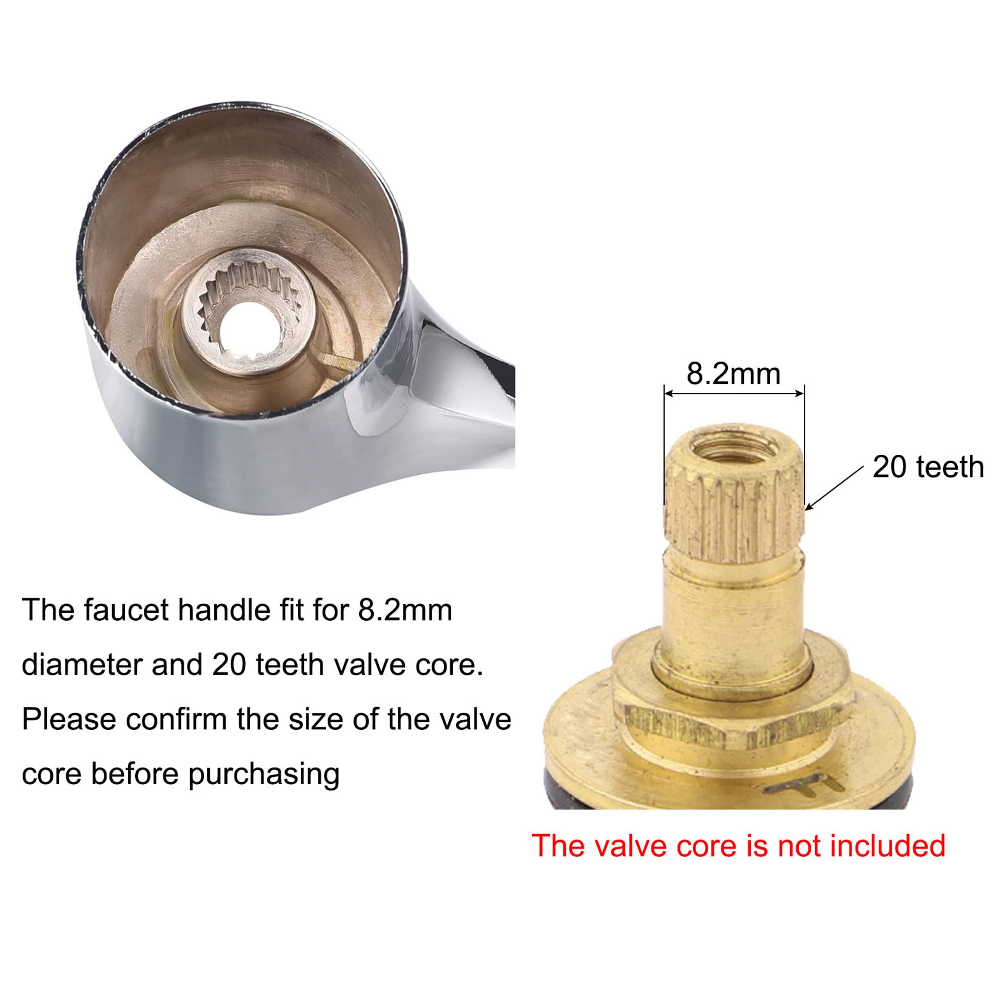 Sourcing Map Wasserhahn Hebelgriff 40mm Universal | Metall Griff Für Einhebelmischer | Zinklegierung