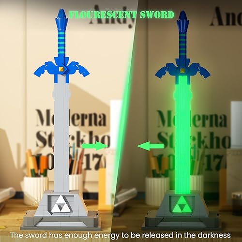 Miniatura 5 de Ubrixmen Juego de bloques de construcción de espada maestra BOTW para regalo de niños (303 piezas)