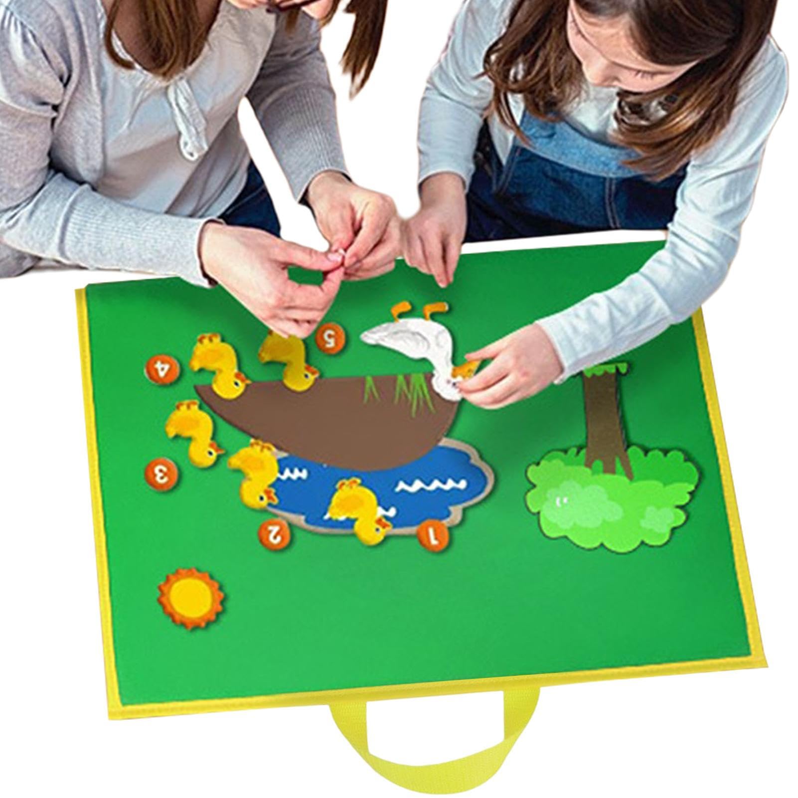 Tablero De Fieltro Plegable: Ayuda Docente De Doble Cara Para Narración De Cuentos Preescolares, Tablero De Fieltro Para Educación En El Hogar | Herramientas De Aprendizaje Para Niñas Para Niños, Junt