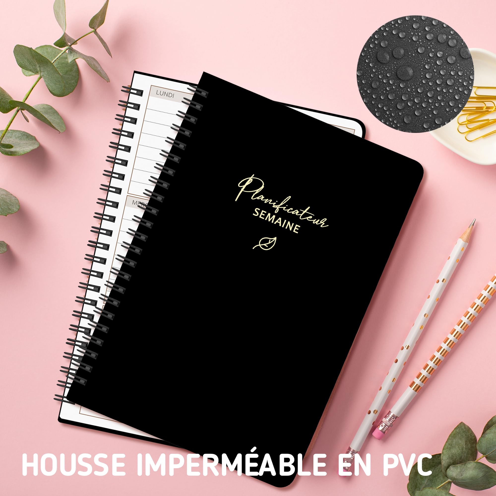 Biroyal Undated Weekly Planner, A5 Size, Weekly Planner with To-Do List, Large Area for Notes, 52 Sheets in French - Image 4