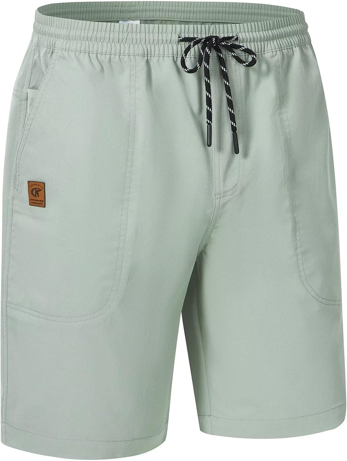 QPNGRP Men’s Stretch Waist Casual Shorts with...