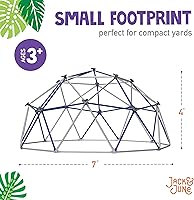 Vista 4 de Jack and June Escalador de gimnasio de jungla de acero resistente a los rayos UV, color azul