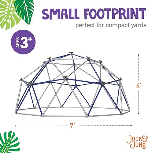 Miniatura 4 de Jack and June Escalador de gimnasio de jungla de acero resistente a los rayos UV, color azul