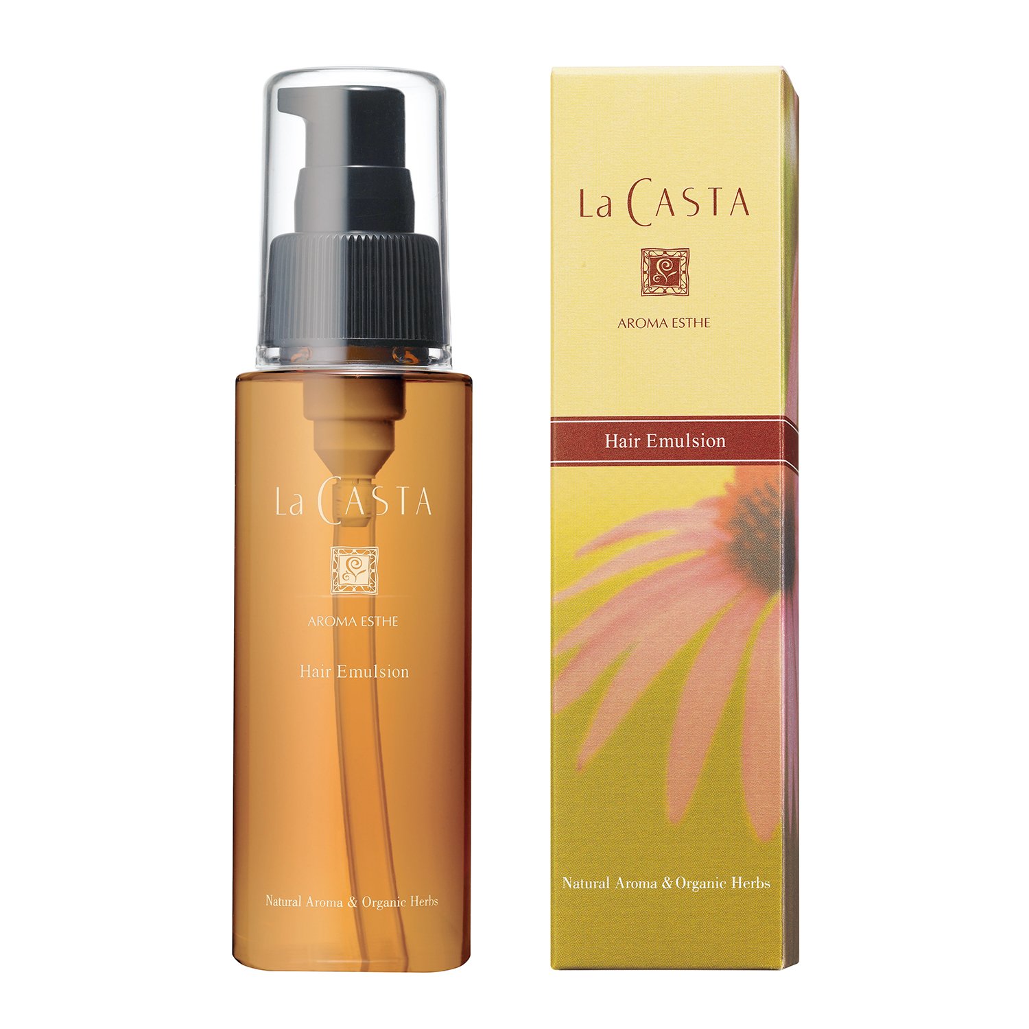 La CASTA (ラ・カスタ) アロマエステ ヘアエマルジョン ( 洗い流さない トリートメント ) オーガニック植物成分 精油 配合