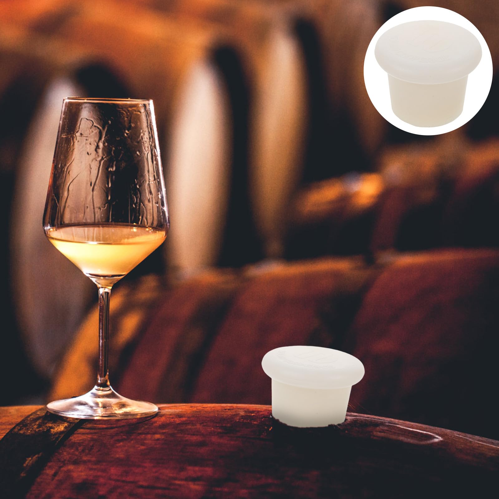 Angoily Tapón Cónico de Silicona para Barrica de Roble Sellado Hermético para Vino y Whisky Accesorio Reutilizable para Fermentación y Almacenamiento Barriles