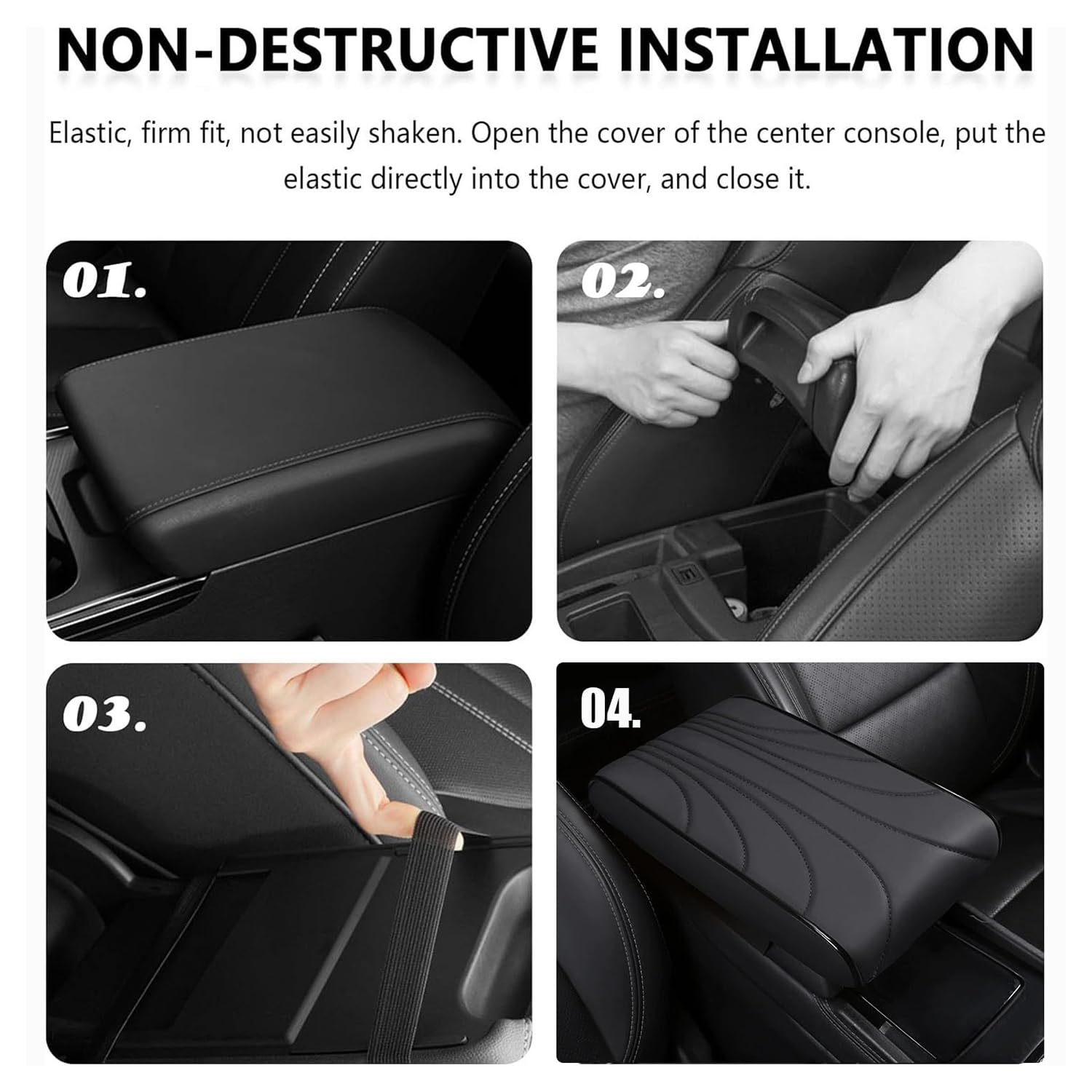 Cuscino Bracciolo Auto, per Toyota Yaris Cross (XP210) 2020-2025 Pelle PU Copertura Console Cuscino Centrale Copri Bracciolo Cuscino Gomito con Tasche